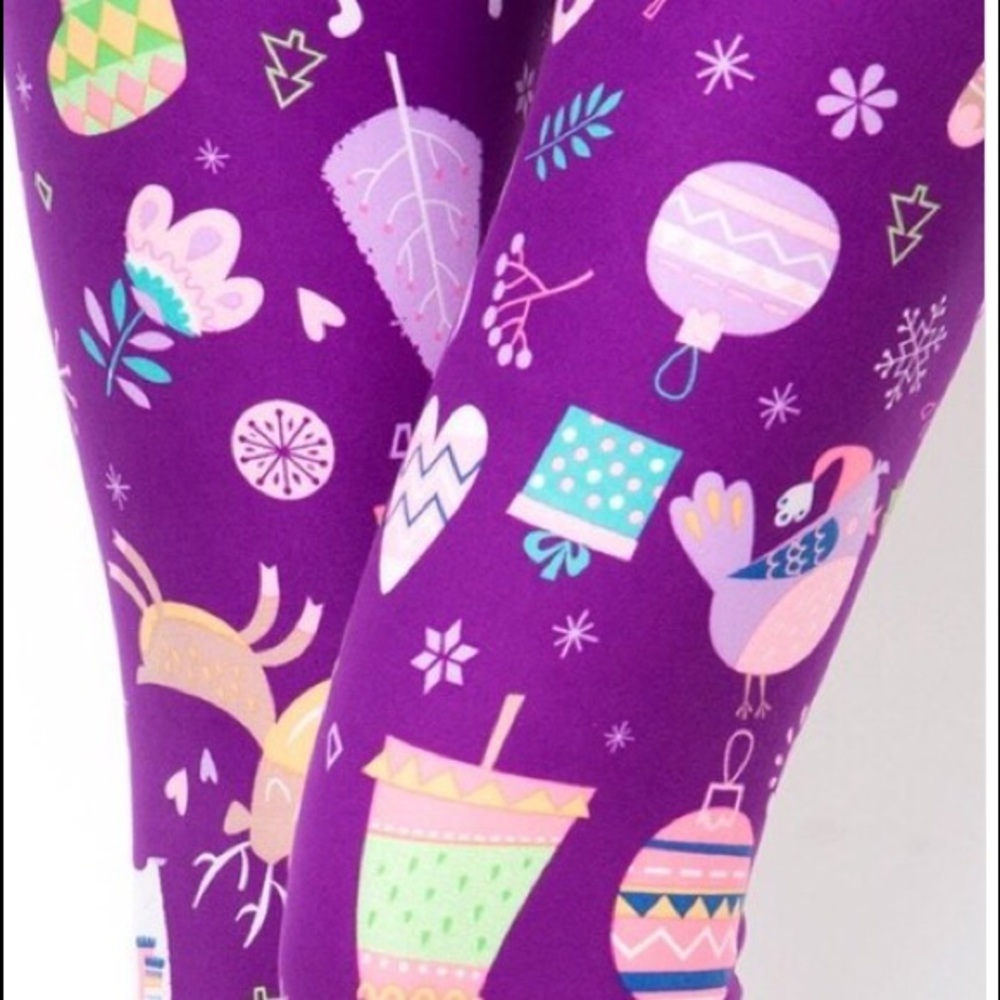 Purple Christmas Leggings